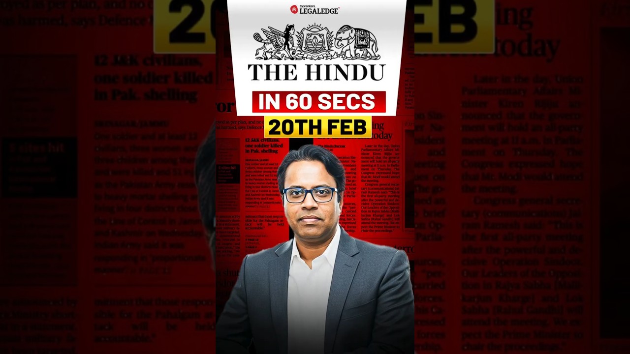 The Hindu in 60 secs #thehindu #currentaffairs #clat #clat2027 #clatpreparation