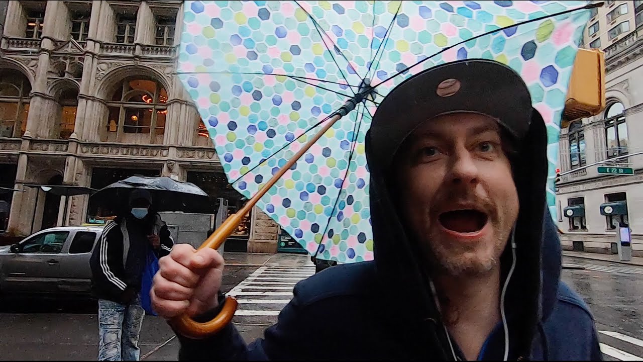 Caminando x Nueva York bajo una intensa lluvia de otoño (Octubre 2020)