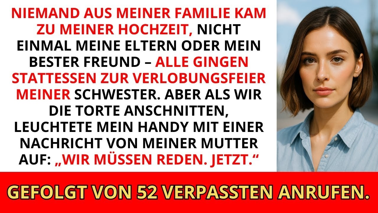 Niemand aus meiner Familie kam zu meiner Hochzeit, weder meine Eltern noch meine…