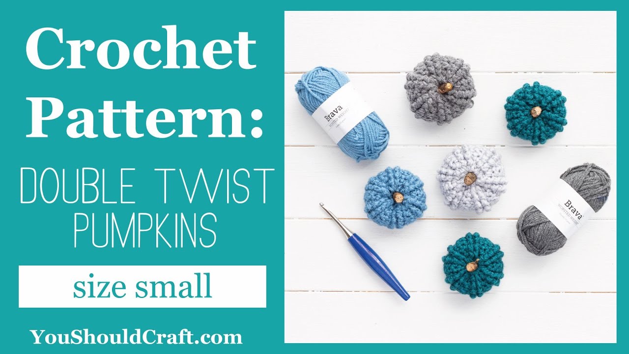 Small Double Twist Pumpkin Crochet Pattern | You Should Craft