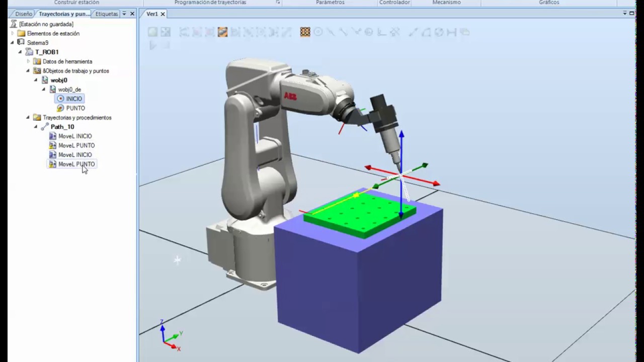 RobotStudio - Práctica nº 9 Utilización de la función offset