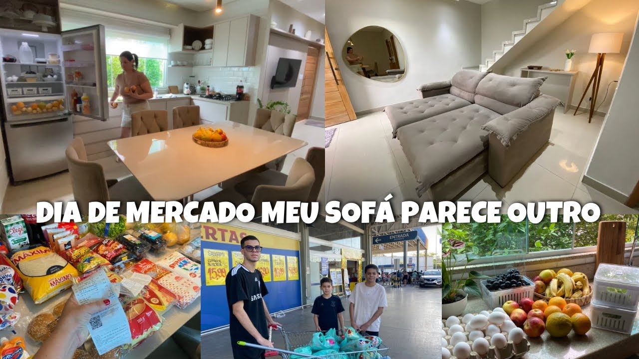 LIMPEZA DO SOFÁ + DIA DE MERCADO COM OS MENINOS 🛒🧼 | Organização, Rotina Real e Muito Amor!”