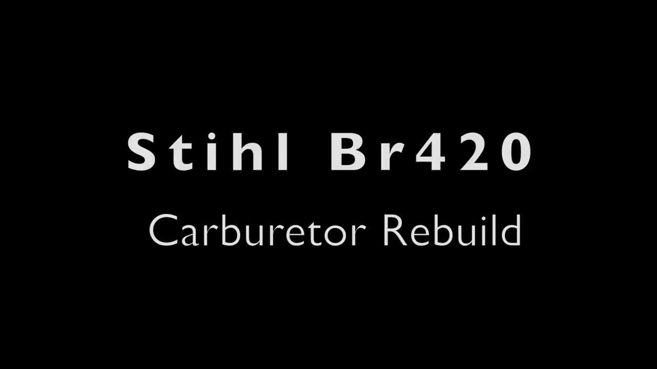 How to rebuild a Walbro Carburetor on a Stihl Br 420 Backpack leaf blower