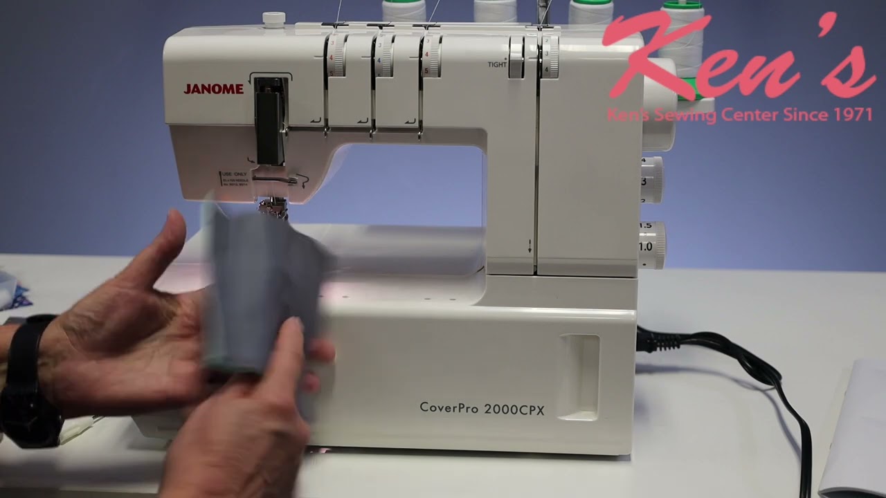 Janome Coverpro 2000cpx Coverstitch Machine Tutorial by Ken's Sewing Center in Muscle Shoals, AL