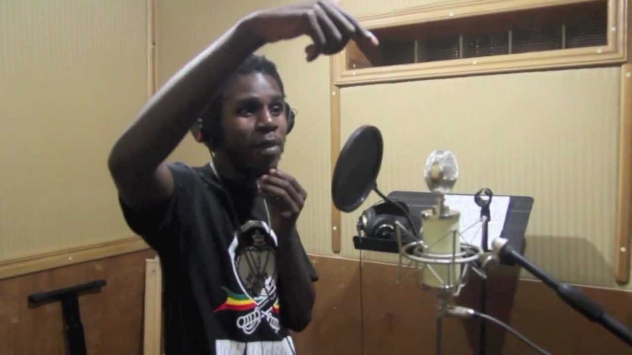 Niko Browne in studio with Chronixx