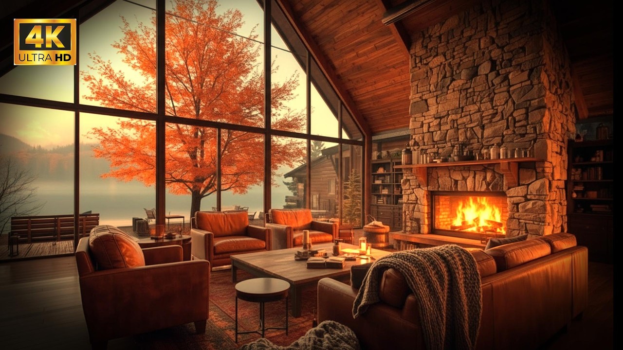 This Cozy Winter Fireplace Feels Like Home ❄️ Smooth Jazz to Relax & Unwind