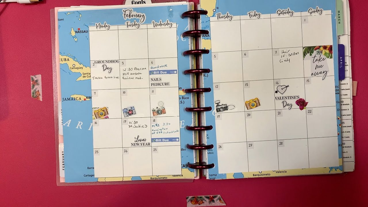 Feb Monthly  classic Happy planner ATP