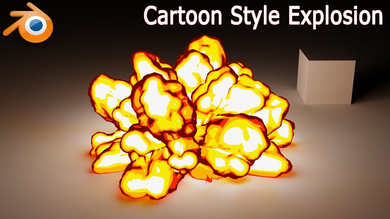 How to make an animated explosion in a cartoon style using Blender 