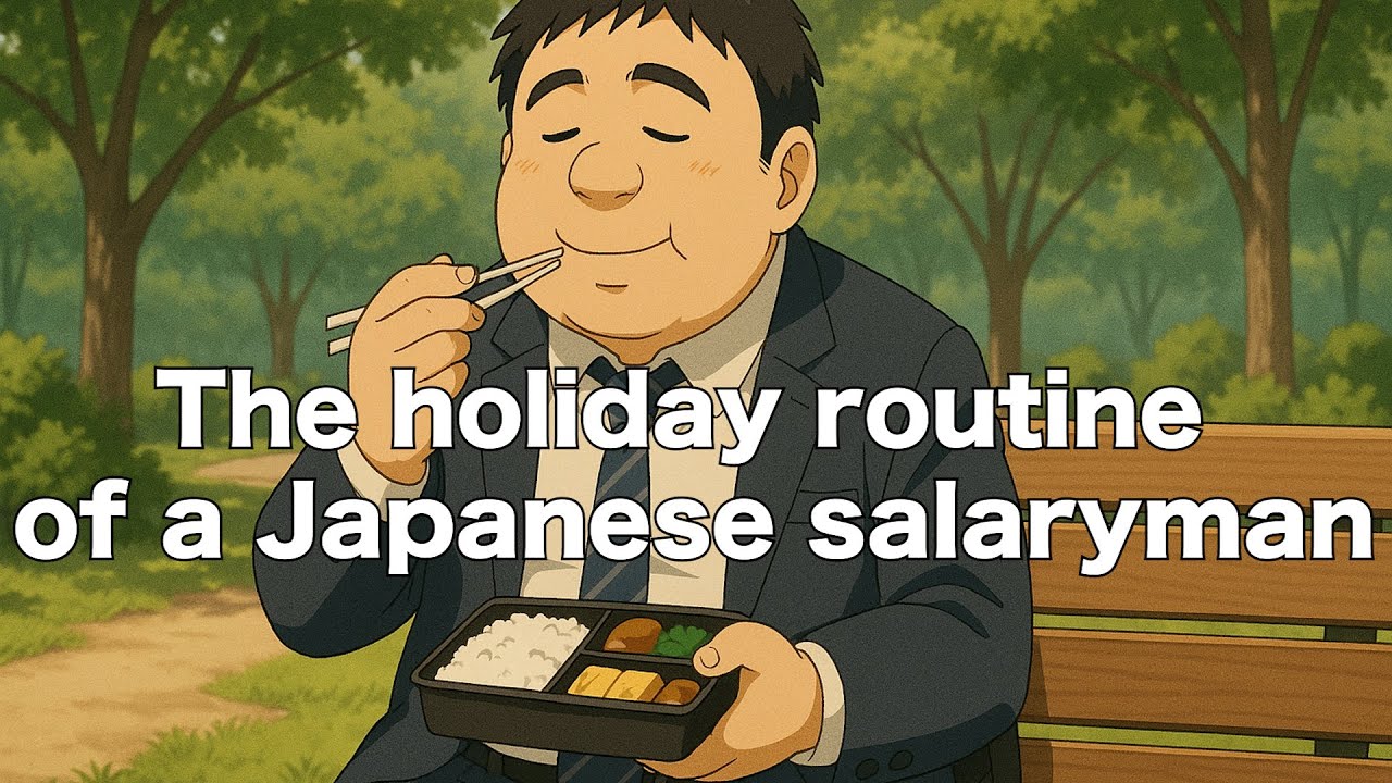 The peaceful holiday routine of a Japanese salaryman