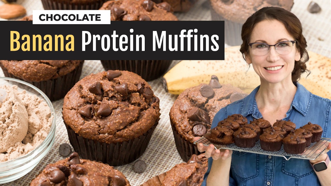 High-Protein Chocolate Banana Muffins | Gluten-Free Option