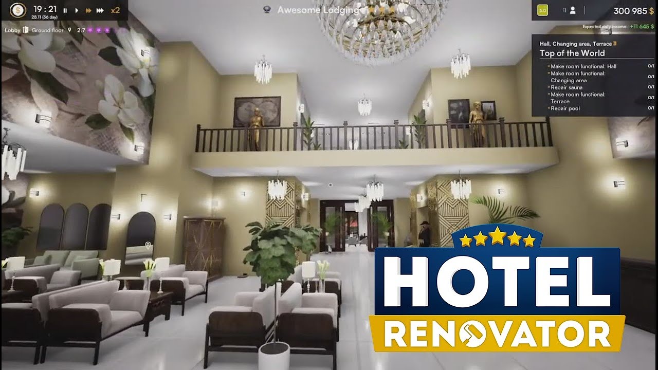Hotel Renovator 3-star upgrades