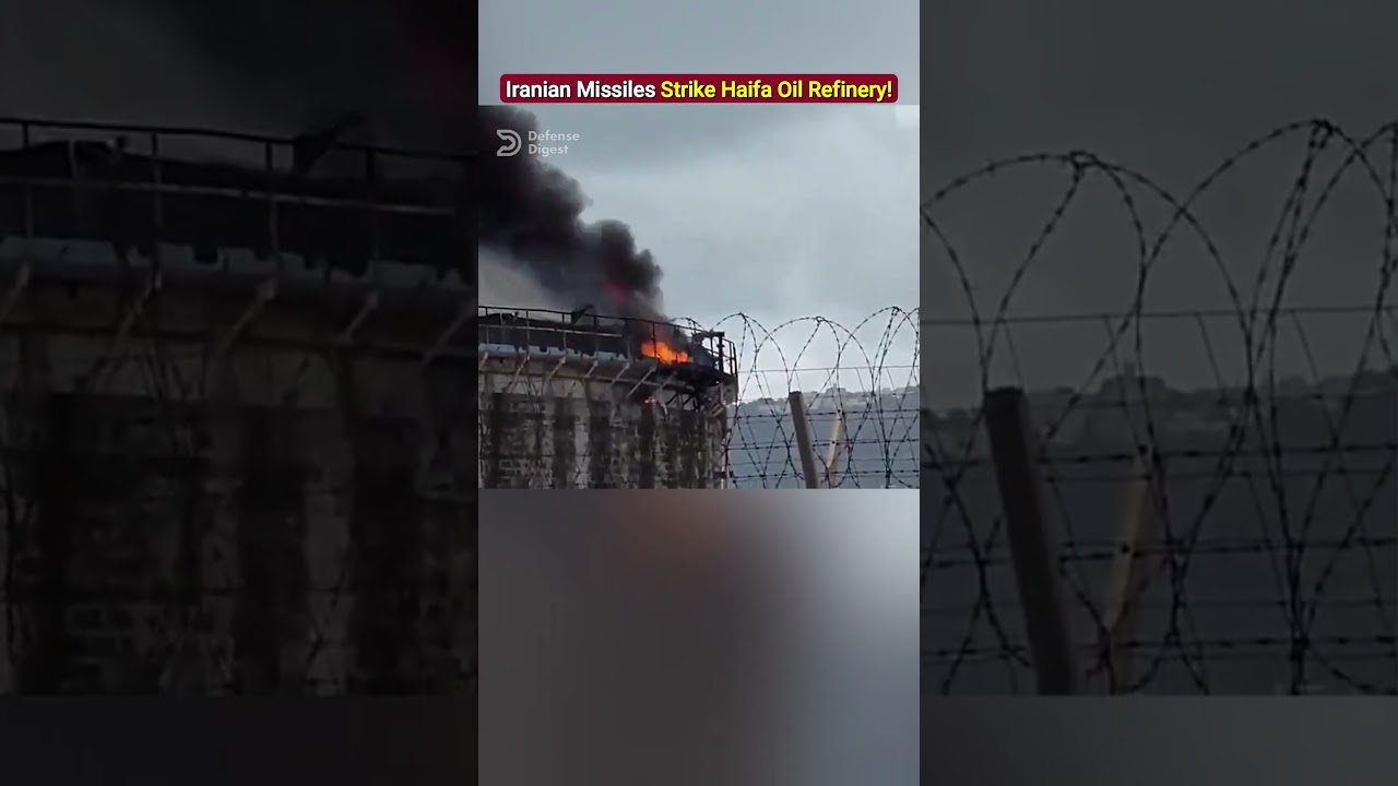 Иранские кассетные ракеты снова попали в нефтеперерабатывающий завод в Хайфе!