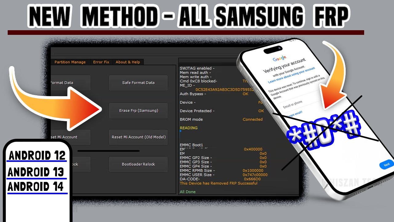 Finally🔥All Samsung New Frp Bypass Method 2024 AD X ST Tool | Android 12/13/14 *#0*# Not Working.