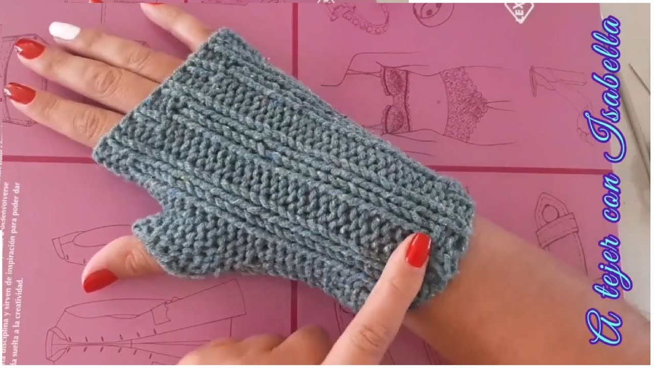 Como tejer GUANTES A tejer con Isabella