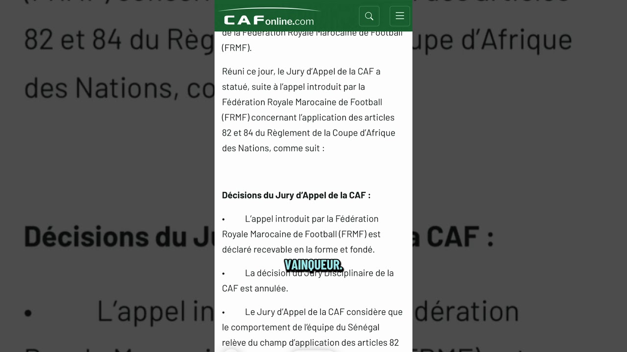 TREMBLEMENT DE TERRE : Le S&eacute;n&eacute;gal perd la CAN 2025, le Maroc sacr&eacute; champion ! ⚡️