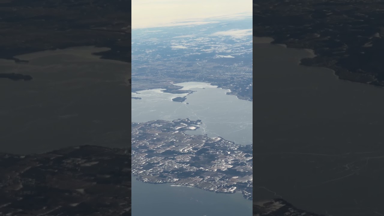 Sky view of Lake Champlain, Upstate New York