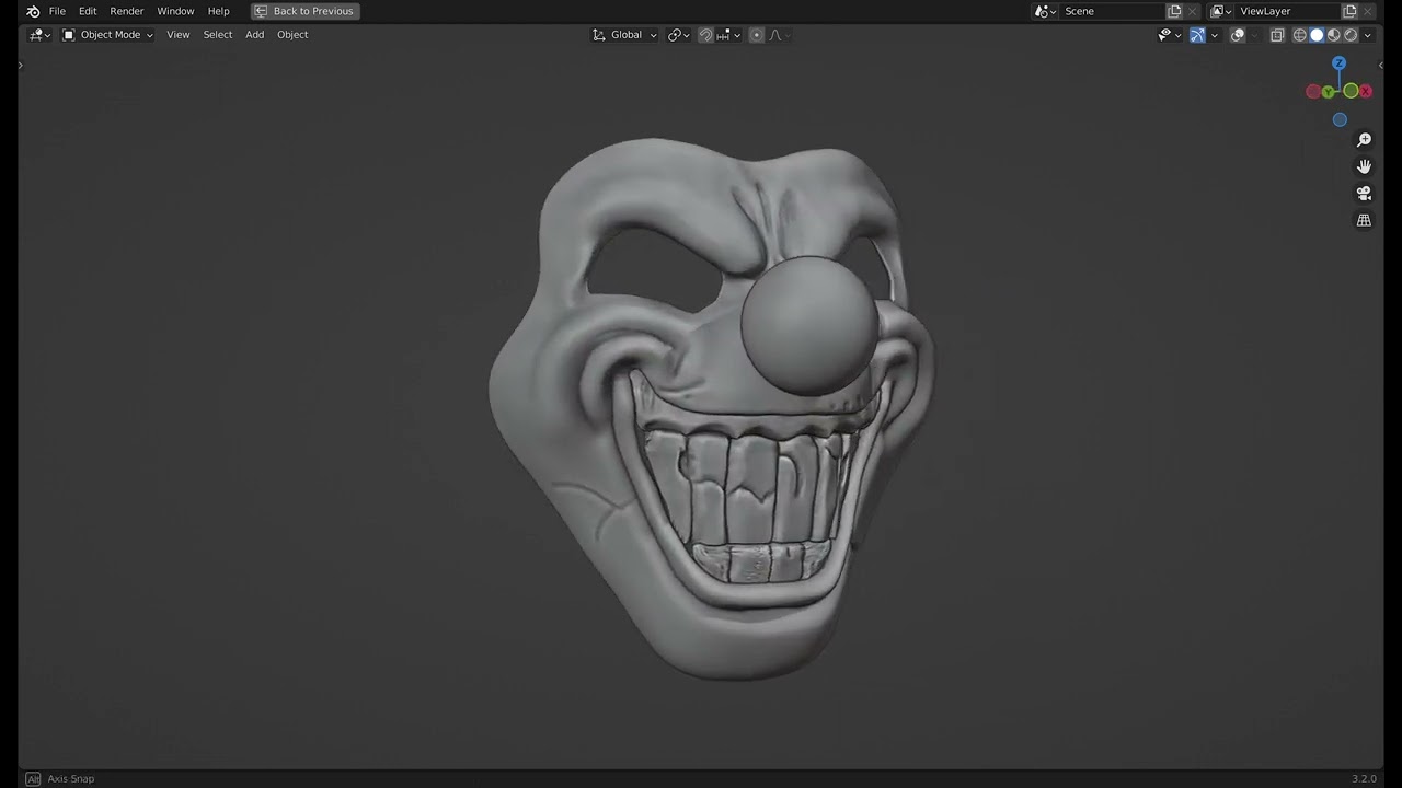 Sweet Tooth Clown 3D Model Print Blender