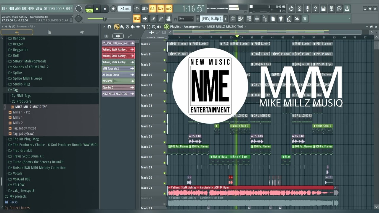 Valiant ft Stalk Ashley - Narcissistic (Remake Instrumental with Vocals)