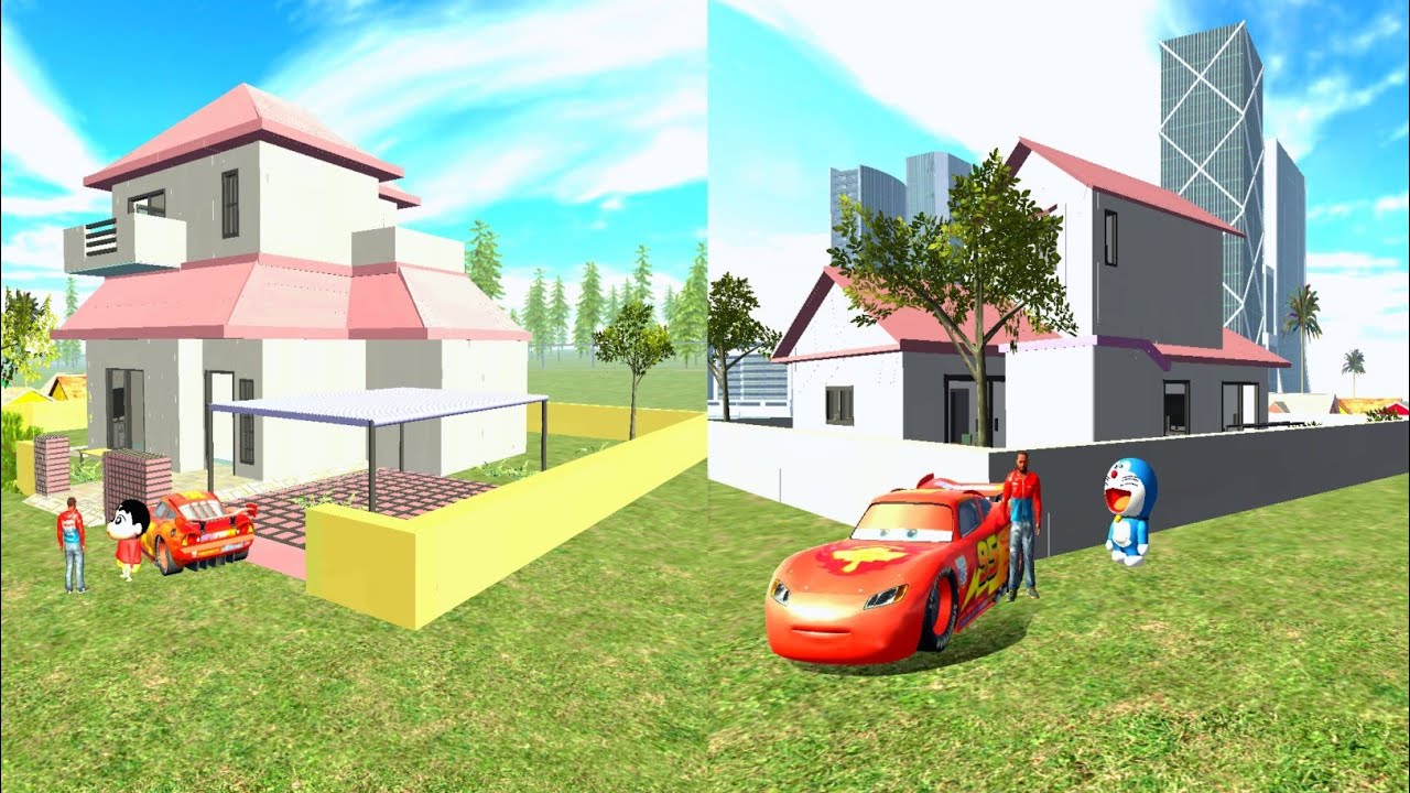 💥Franklin Gave Doraemon And Sinchen A🏠 house each 🇮🇳 Indian Bike Driving 3D 