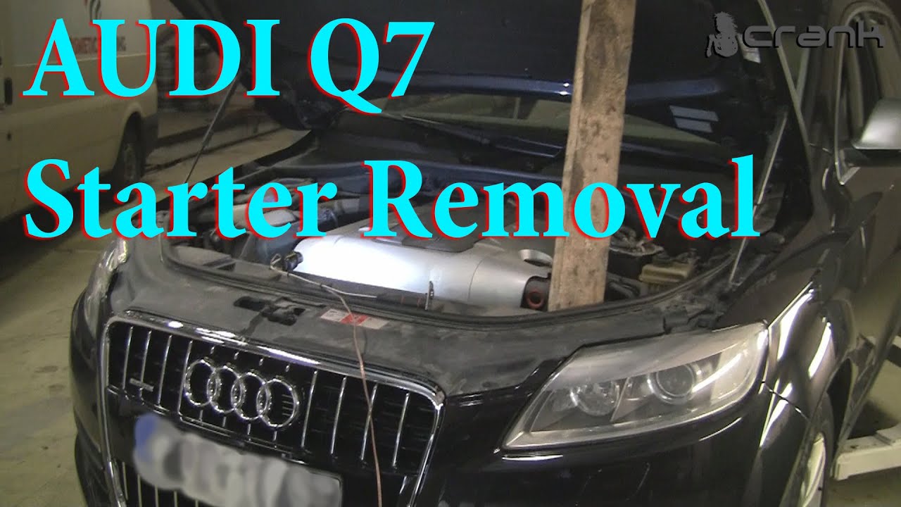 Снятие стартера Audi Q7