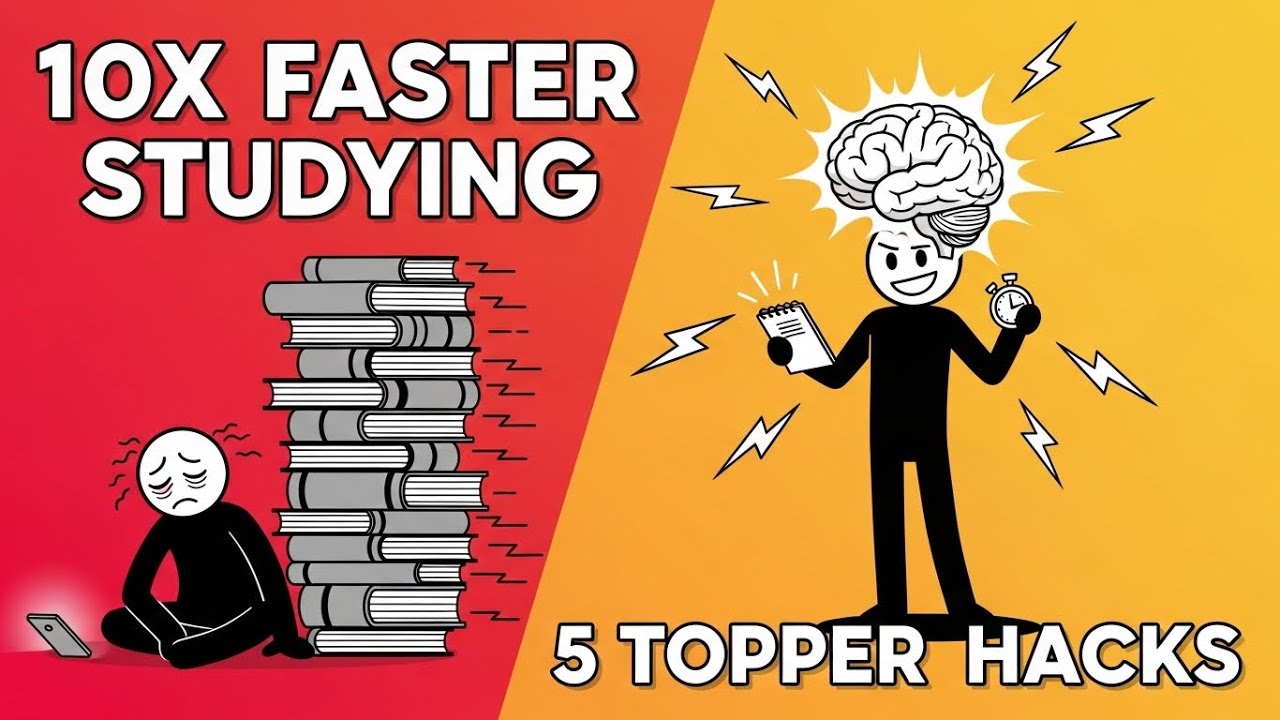 “You’re Studying WRONG: 5 Hacks Top Students Use to Learn 10x FASTER” #StudyHacks #StudyTips 
