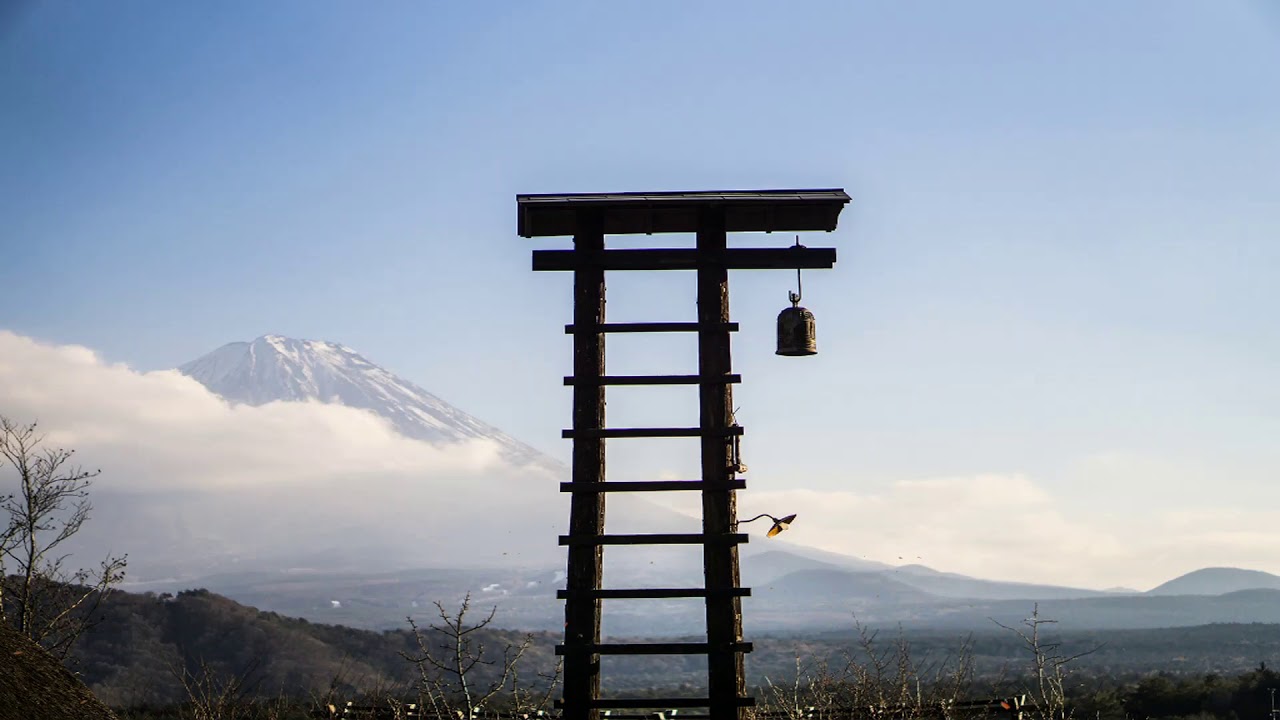 Bell Tower and Mount Fuji | Wallpaper Engine