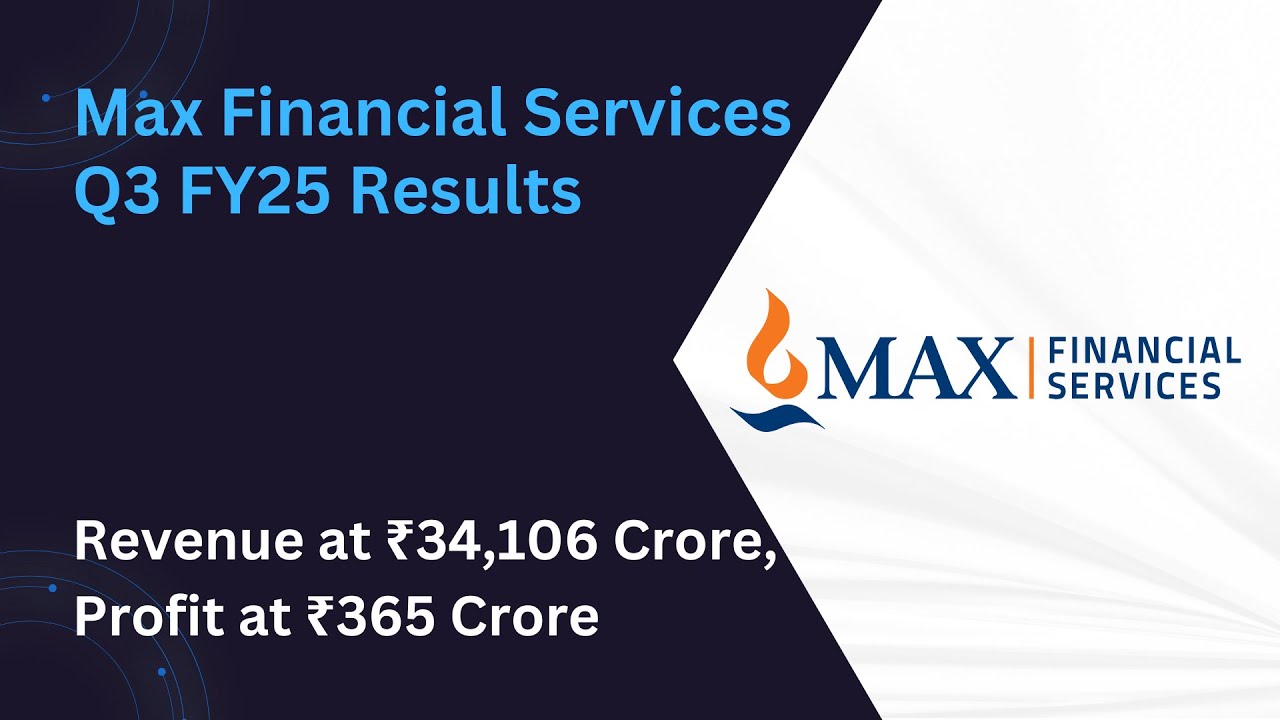 Max Financial Services Q3 FY25 Results: Revenue at ₹34,106 Crore, Profit at ₹365 Crore