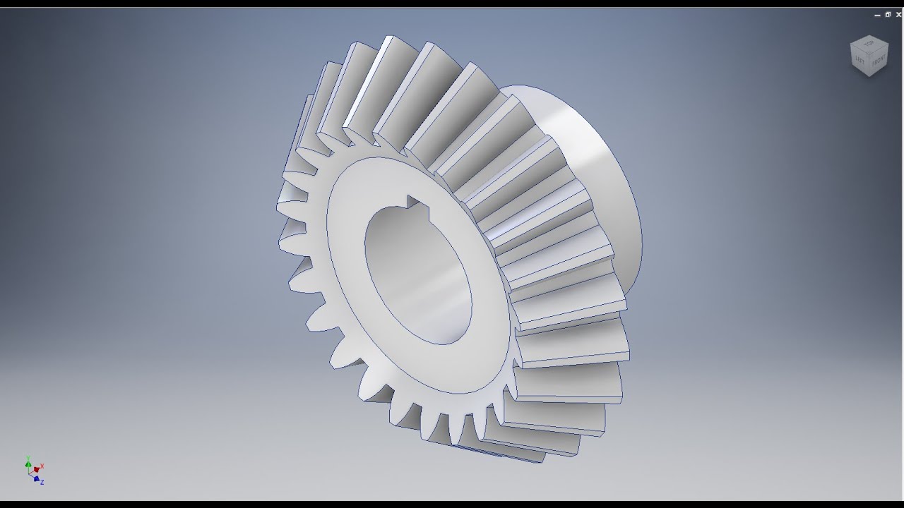 Học inventor cơ bản: Vẽ bánh răng côn bằng inventor