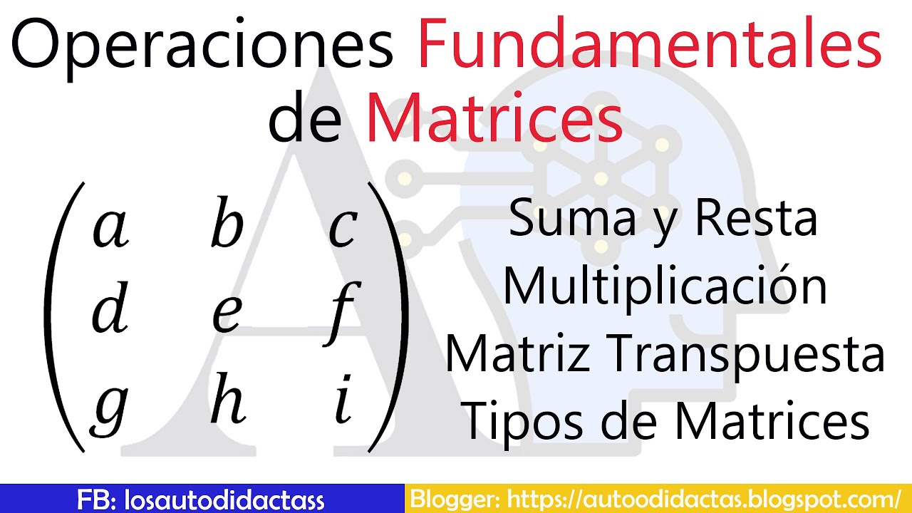 Matrices | Suma y Resta de Matrices | Multiplicación de Matrices | Matriz Transpuesta |
