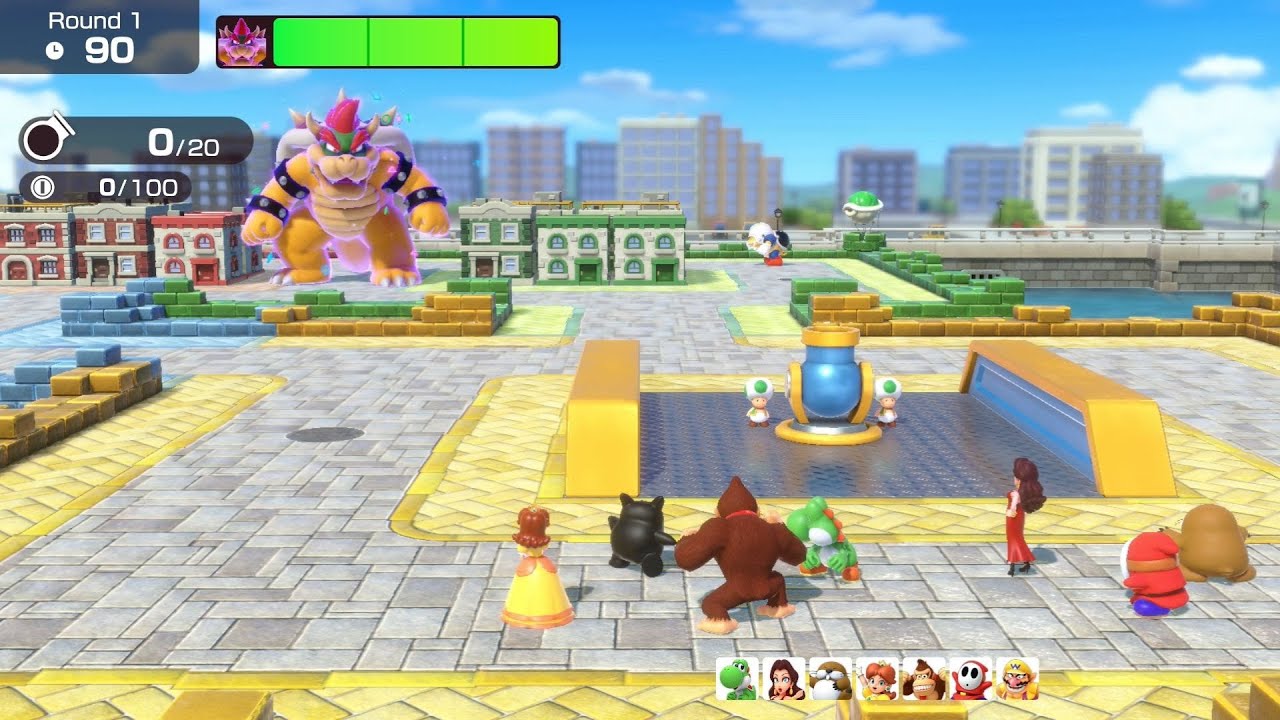 Super Mario Party Jamboree // Bowser Kaboom Squad (Chargin' Chucks - Ninji) - Walkthrough
