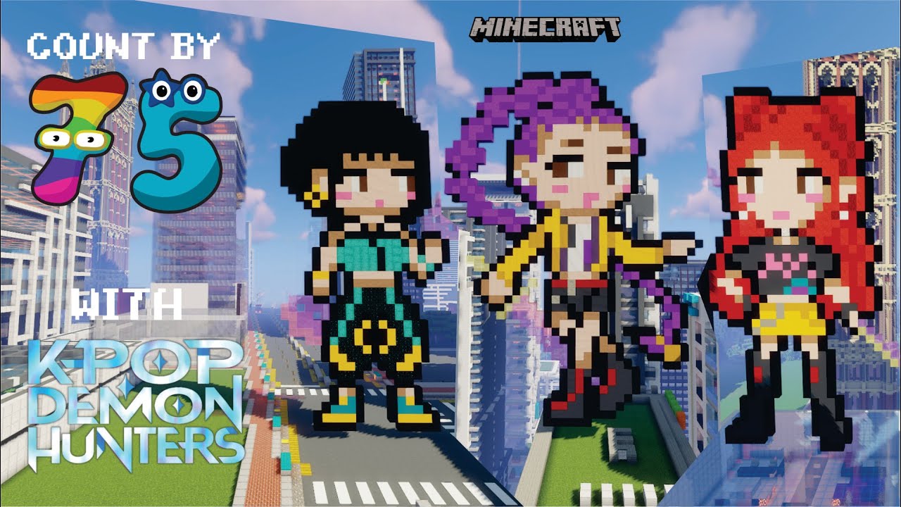 Count by 75 with K-Pop Demon Hunter Character - #Minecraft #Counting  #kpopdemonhunters