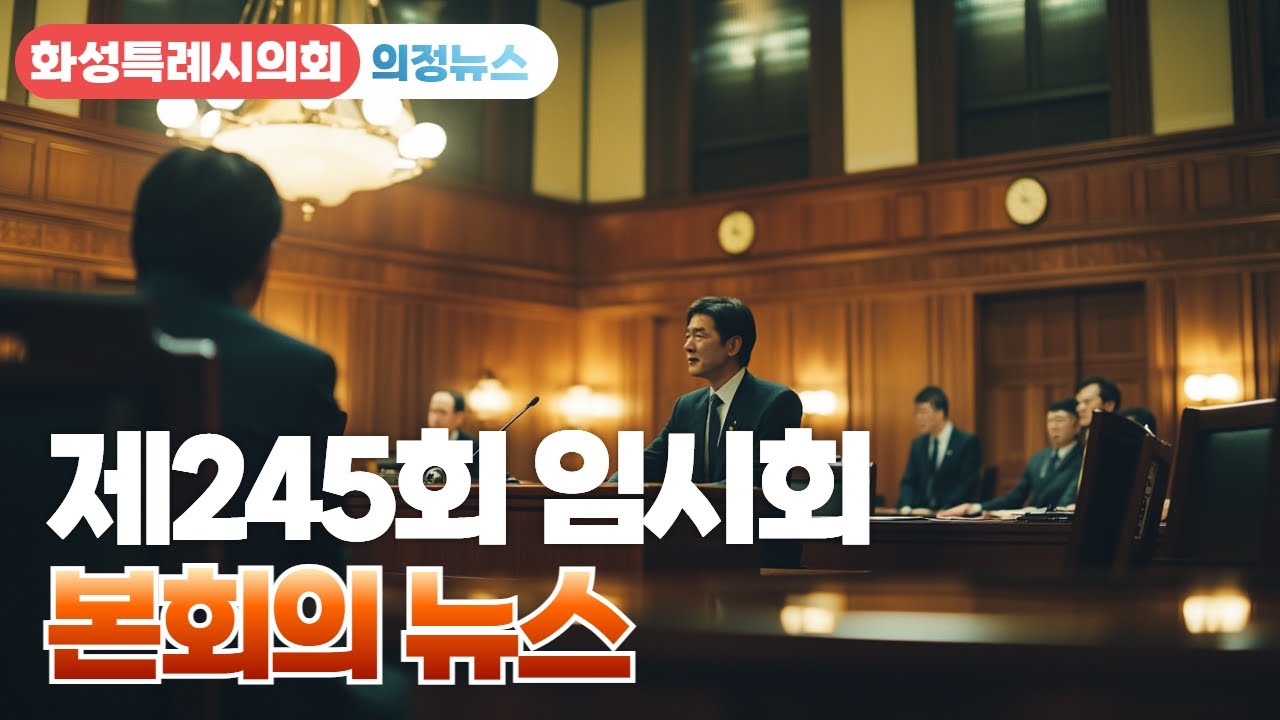 화성시의회 제245회 임시회 본회의 뉴스