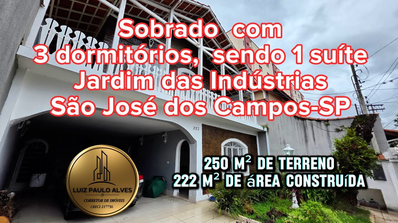 🏡 Sobrado à venda ou locação no Jardim das Indústrias – São José dos Campos/SP