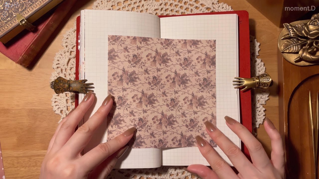 ASMR 진한 브라운 테마 다이어리 꾸미기 Art Journaling #scrapbooking #papertherapy #コラージュ #collage 다꾸