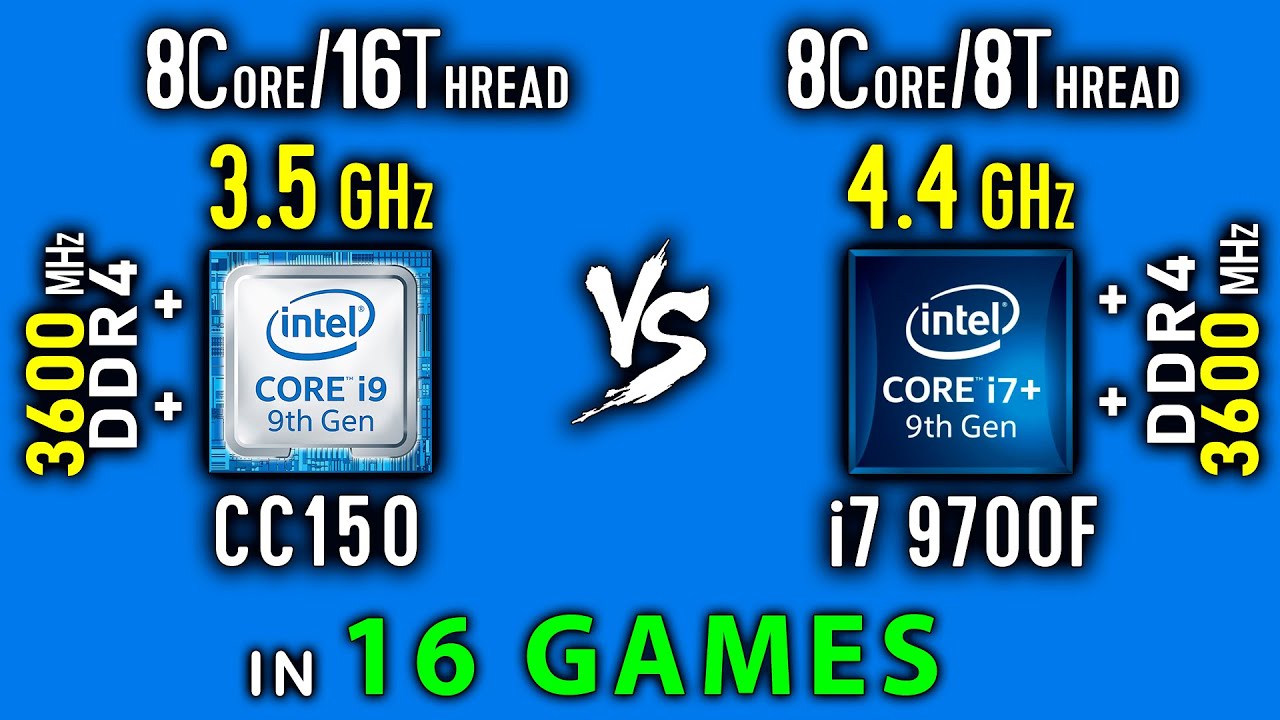 Intel CC150 vs i7 9700F Test in 16 Games or i7 9700 vs CC150 (analog i9 9900 - 3.5 GHz)