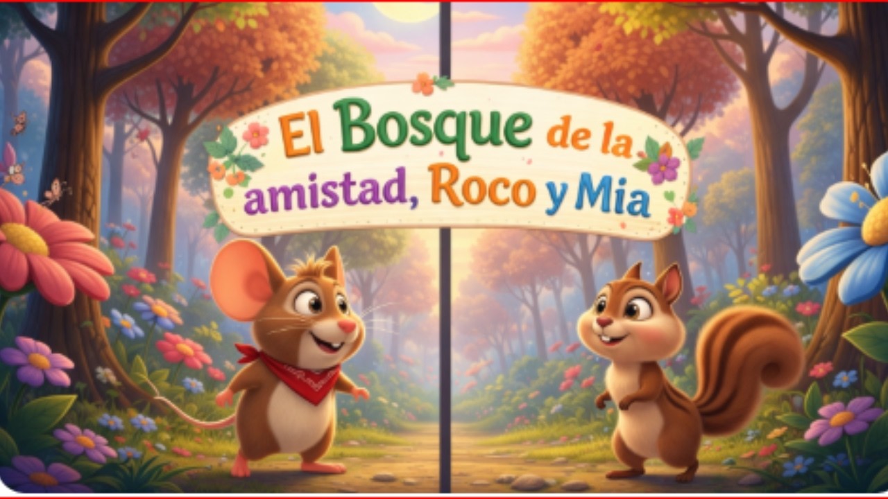 🐭🐿️ El Bosque de la Amistad, Roco y Mia  – Canción Infantil  | Música para Niños  | Party Boom🎈
