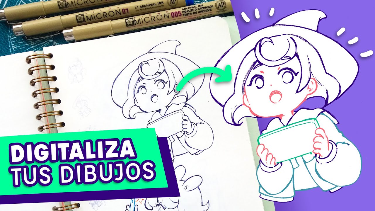Cómo ENTINTAR y DIGITALIZAR tus lineart tradicionales | TUTORIAL