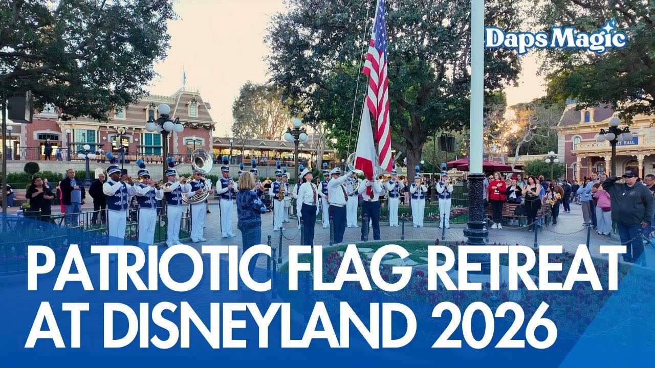 Patriotic Flag Retreat | Disneyland Resort 2026 4K
