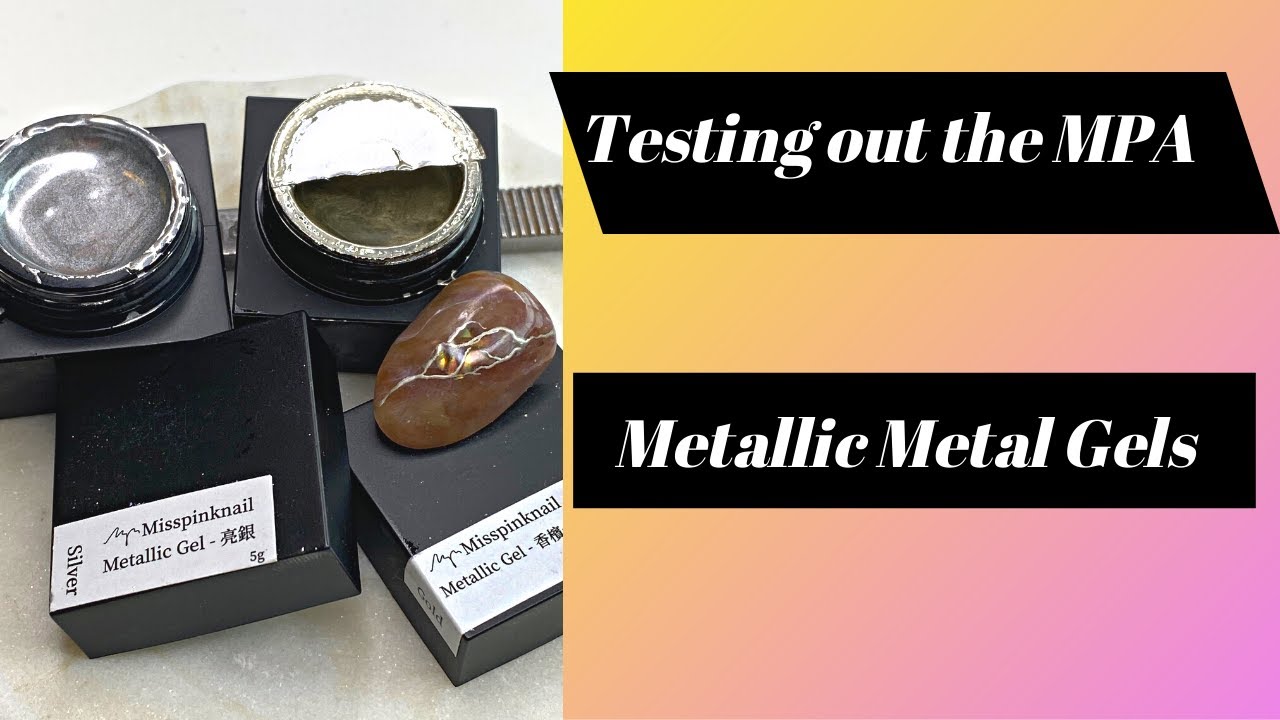 Testing MPA's Metallic Chrome Gel | Japanese Gel Nails | Marble nails with Chrome
