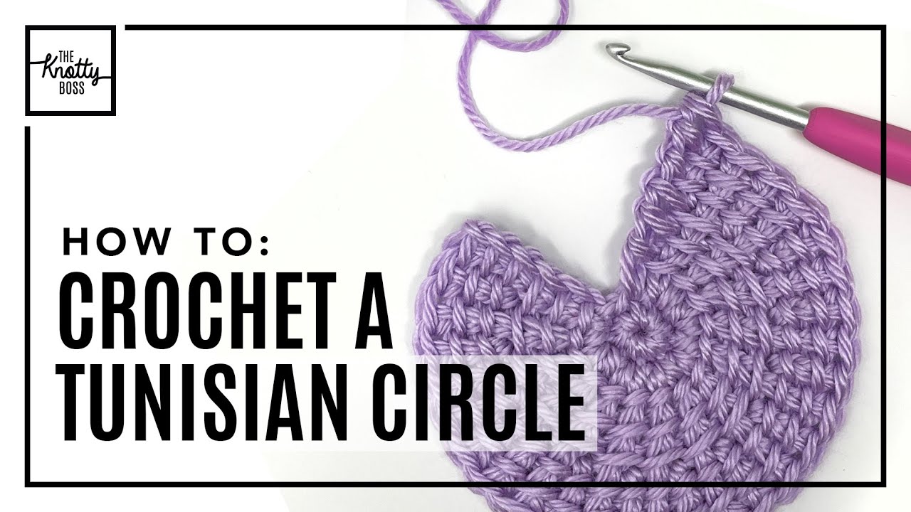 How to crochet a Tunisian Circle - crochet pattern tutorial