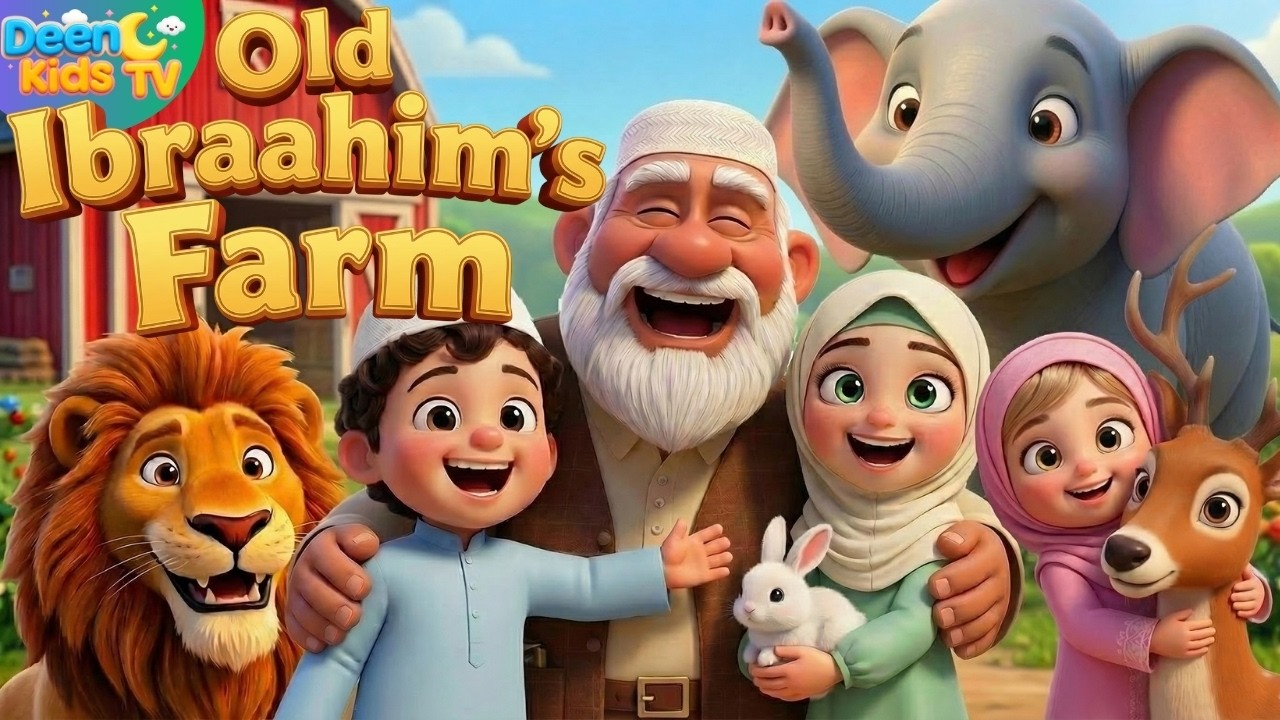 Old Ibrahim had a farm(Safari Version)| Muslim kids Nursery Rhymes | Islamic version of Old McDonald