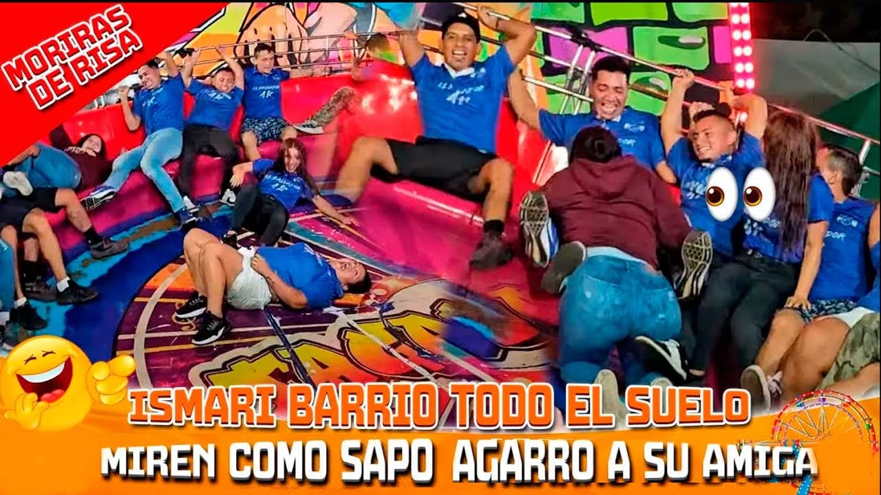 Ismari barrio todo el TAGADA, no se podía levantar😂 A la amiga de Sapo le fue mal, mira como quedo👀