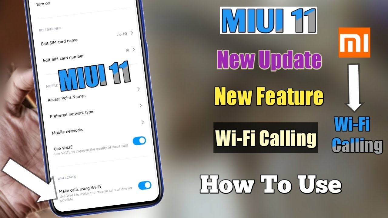 MIUI 11 New Update New Feature Make Wi-fi Calling | Jio Wifi Calling