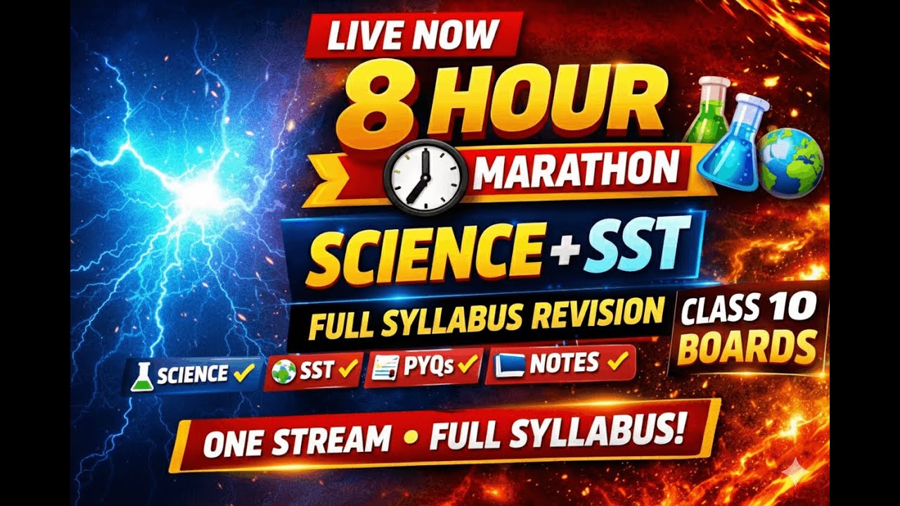 Class 10 Science + SST FULL SYLLABUS Revision in 8 Hours | PYQ + Notes | Board Booster🔥 #boards