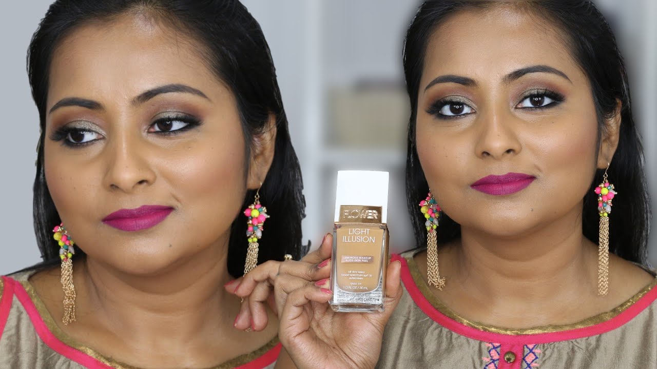 Flower Beauty Light Illusion Foundation Review + Demo | Indian Brown Skin Tone