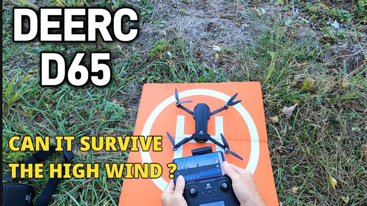 DEERC D65 GPS Drone FLIGHT AND CAMERA TEST IN THE WIND #video 