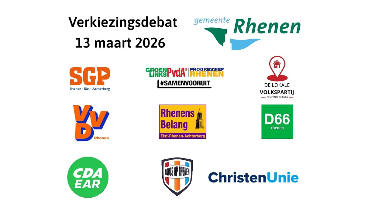 Verkiezingsdebat Gemeente Rhenen 13 maart