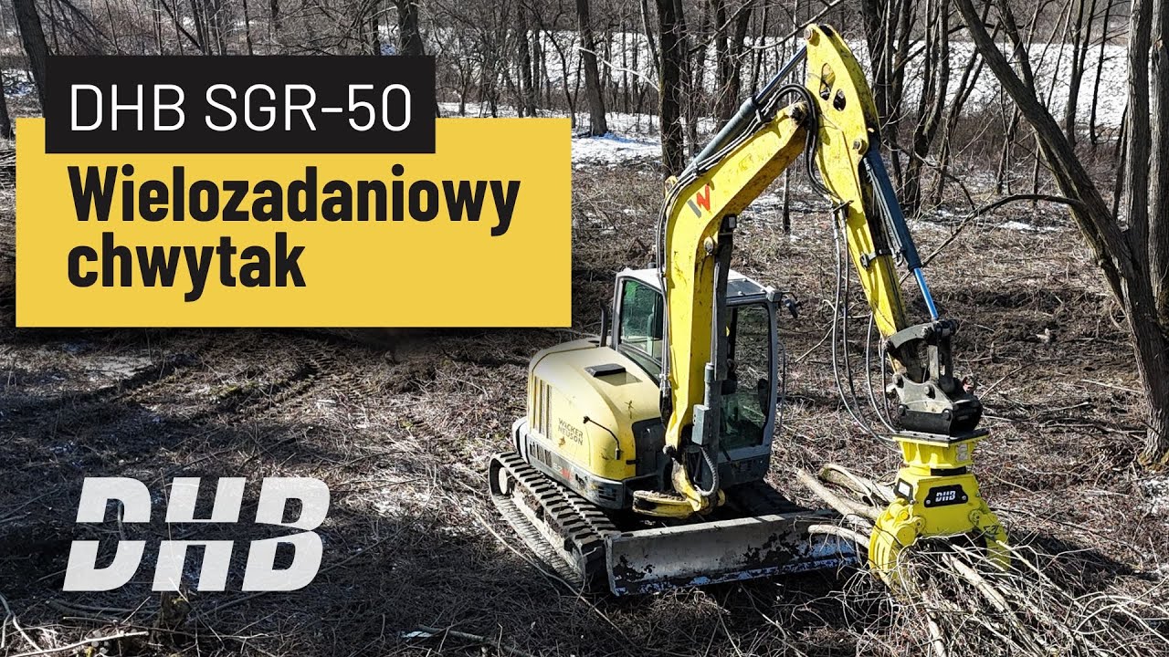 Wielozadaniowy chwytak DHB SGR-50 na koparce Wacker Neuson EZ80