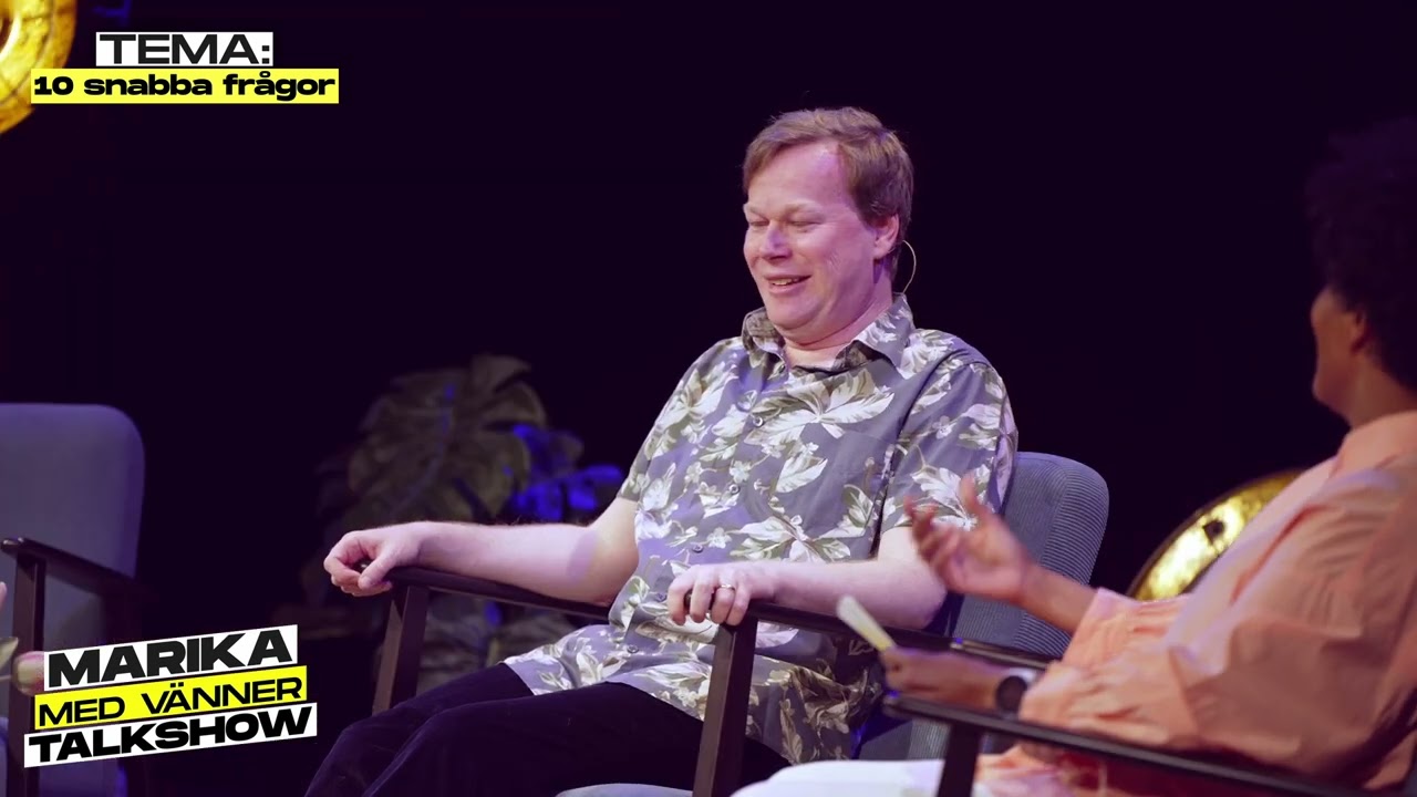 Johan Glans får 10 snabba frågor! | Marika med Vänner Talkshow