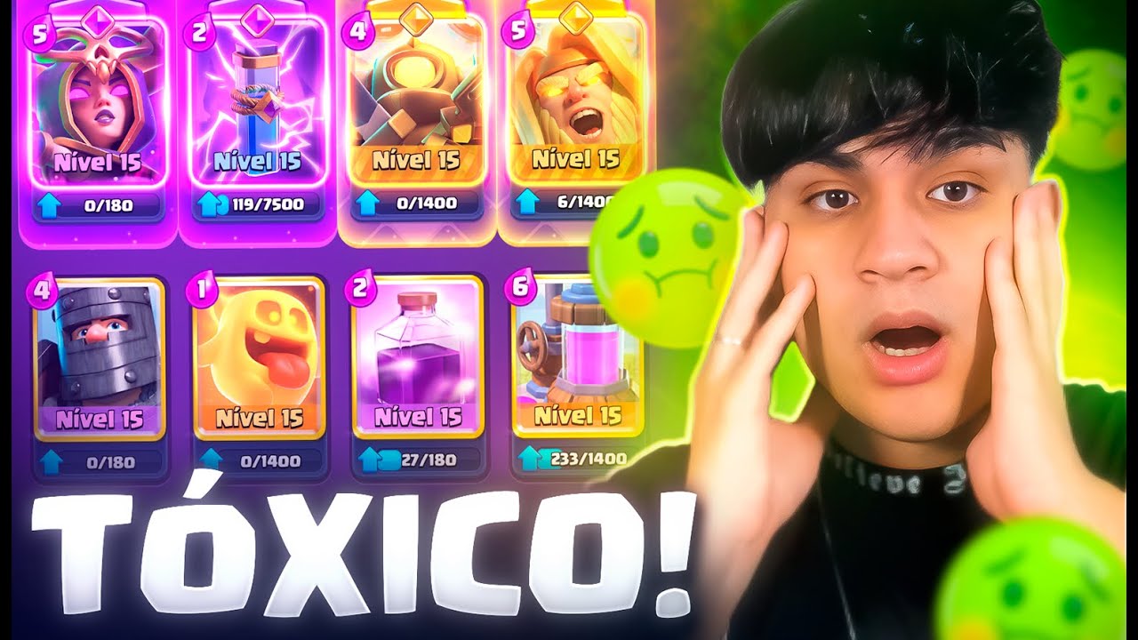 USEI O DECK MAIS TOXICO com GIGANTE e MINI PEKKA HEROI *ESSE DECK JOGA SOZINHO*💀💀